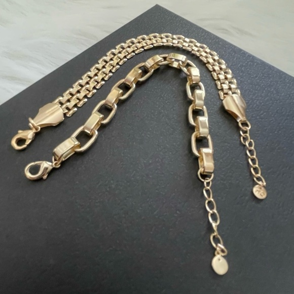 18K Gold Plated Over Brass Watch Band Link
Bracelet Bundle NWOT - Picture 2 of 8